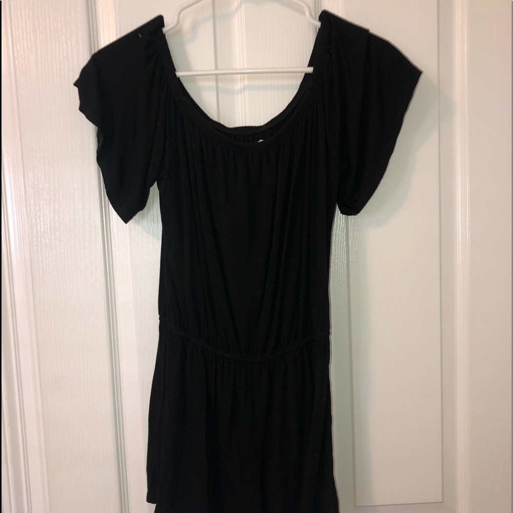 Black off the shoulder romper